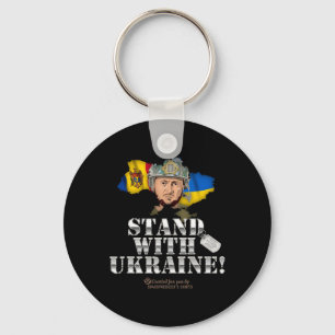 Ukraine Moldova Supporter Design Zelensky Stand Wi Keychain