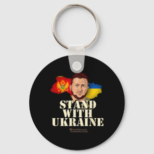 Ukraine Montenegro Volodymyr Zelensky Stand With U Keychain