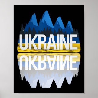 Ukraine Mountain Reflections Ukrainian Nature Souv Poster