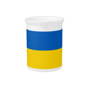 Ukraine National Flag Beverage Pitcher