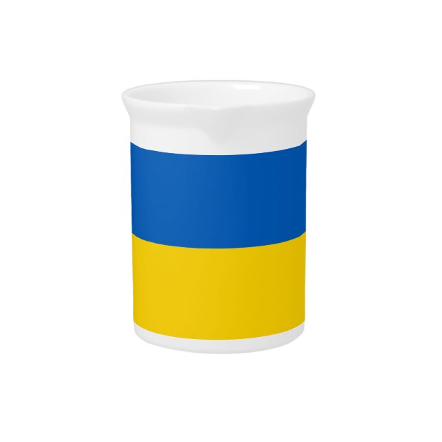 Ukraine National Flag Beverage Pitcher (Front)