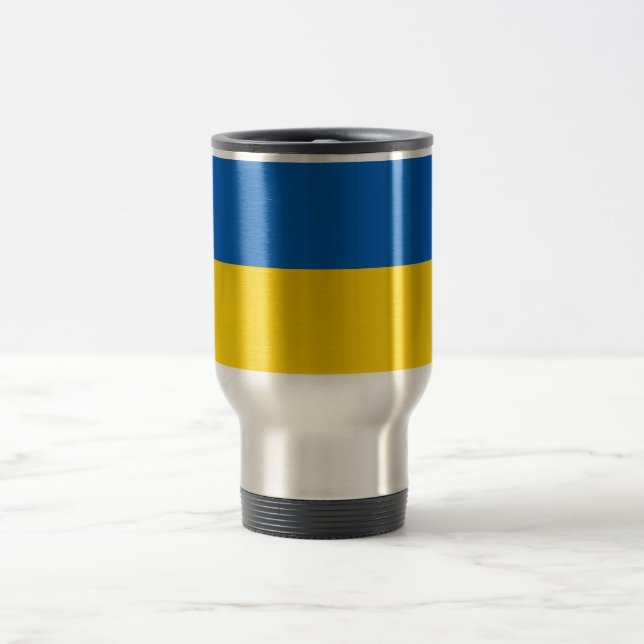 Ukraine National Flag Travel Mug (Center)