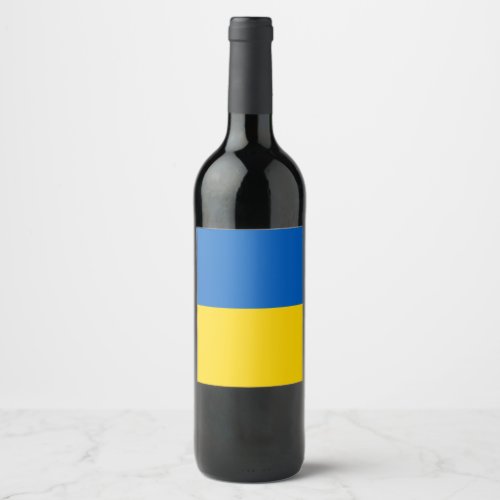Ukraine National Flag Wine Label