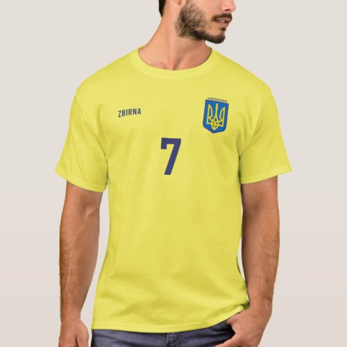 Ukraine National Football Team Soccer Retro Jersey T_Shirt