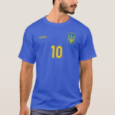 Zazzle Ukraine National Football Team Soccer Retro Jersey T-Shirt, Men's, Size: Adult S, Deep Royal