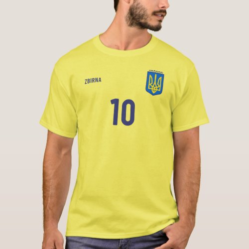 Ukraine National Football Team Soccer Retro Jersey T_Shirt