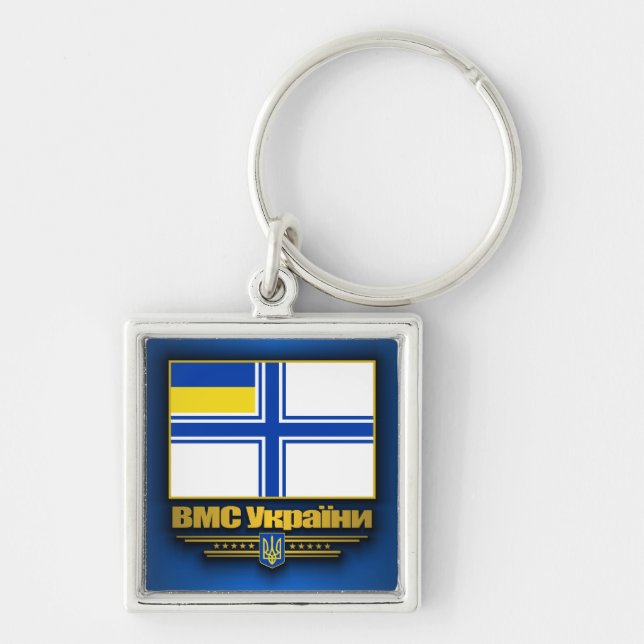 Ukraine Naval Ensign Keychain (Front)