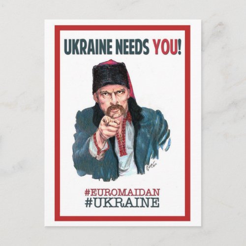 Ukraine Needs You _ Support Euromaidan Postcard