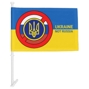 Ukraine - Not Russia Car Flag