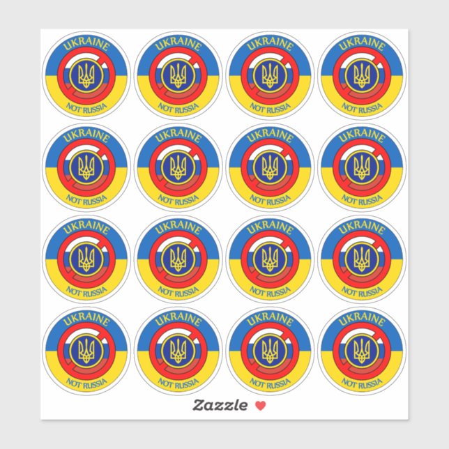 Ukraine - Not Russia Sticker (Sheet)