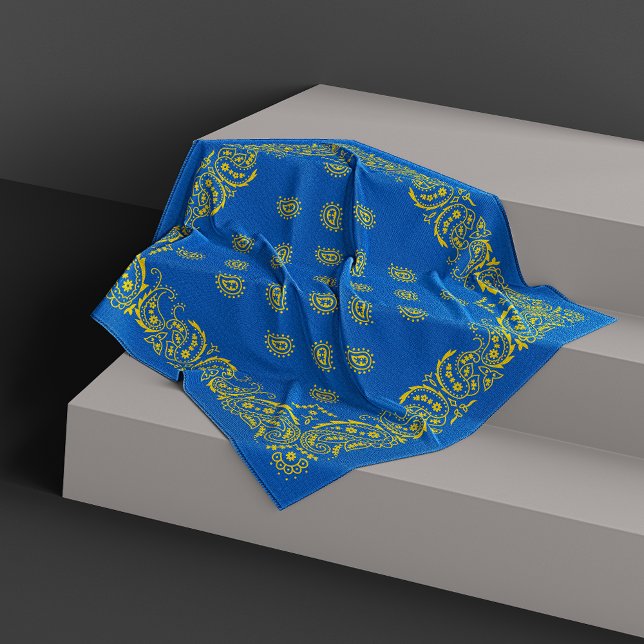 Ukraine paisley Bossica Bandana Scarf (Ukraine paisley Bossica Bandana Scarf)