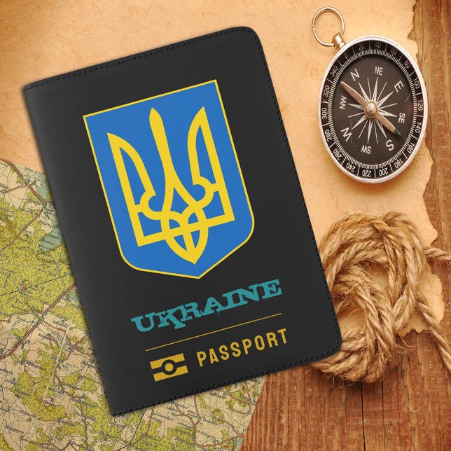 Ukraine Passport, Ukrainian coat of arms / flag Passport Holder (Creator Uploaded)