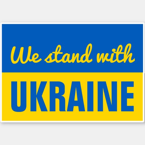Ukraine Patriotic Support Peace Ukranian Flag Car Sticker