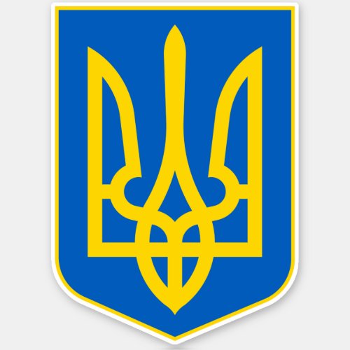 Ukraine Patriotic Ukranian Coat Of Arms Sticker