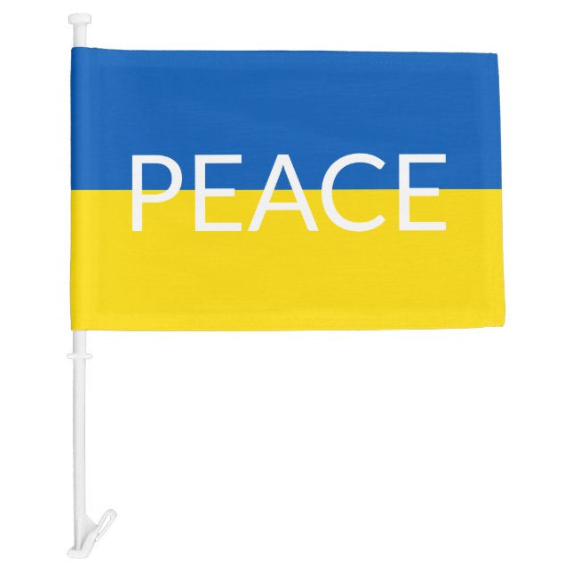 Ukraine peace blue yellow custom text car flag (Front)