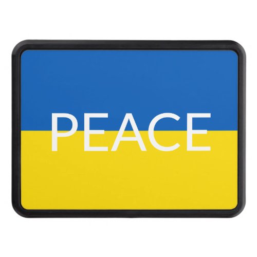 Ukraine peace blue yellow custom text flag hitch cover