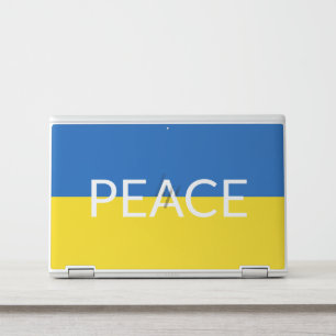 Ukraine peace blue yellow custom text flag HP laptop skin