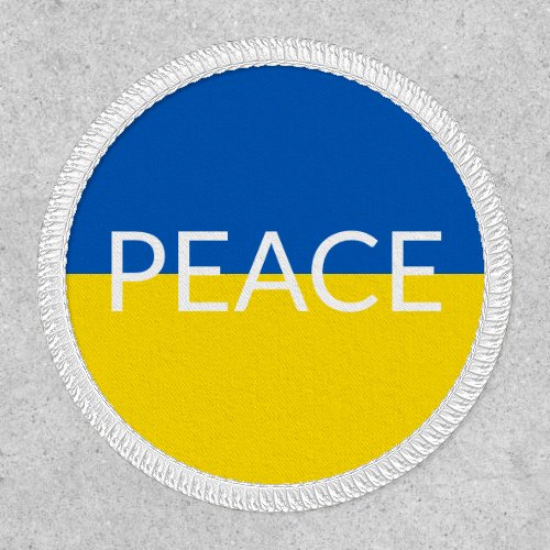 Ukraine peace blue yellow custom text flag patch