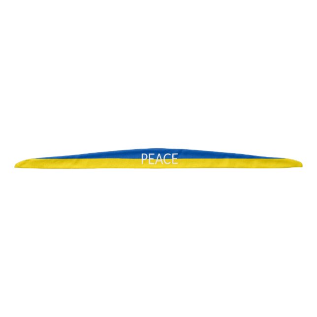 Ukraine peace blue yellow custom text flag  tie headband (Front)