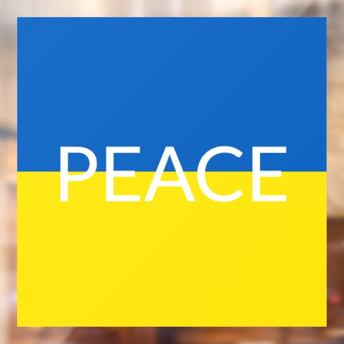 Ukraine peace blue yellow custom text flag window cling