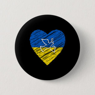Ukraine Peace Dove Love Stop War Conflict Button