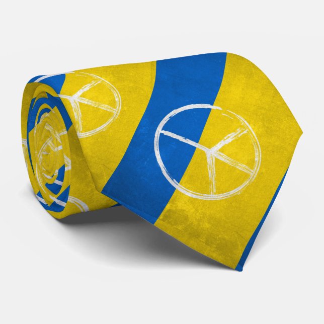 UKRAINE PEACE NECK TIE (Rolled)