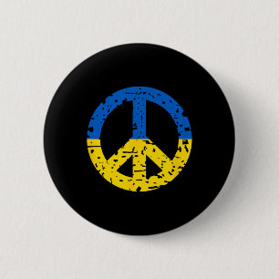 Ukraine Peace Sign Shirt Vintage Retro Ukrainian F Button
