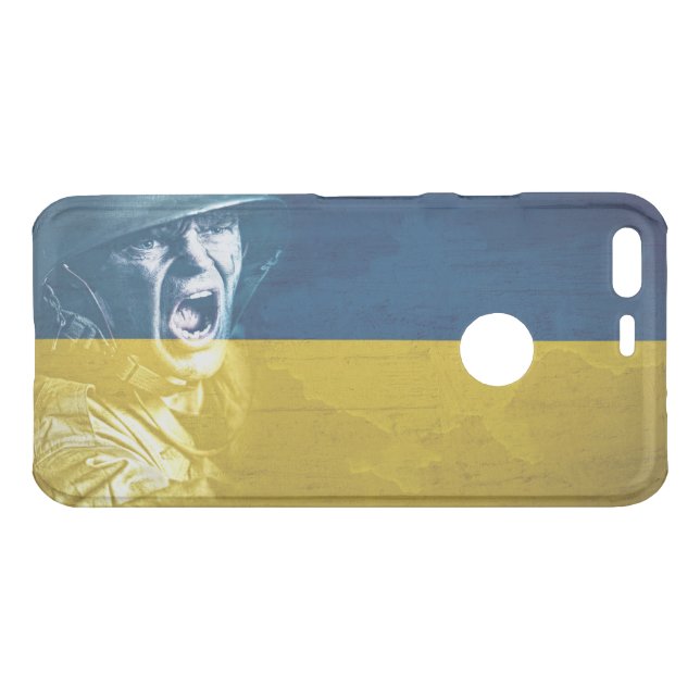Ukraine Peace Soldier at War Uncommon Google Pixel Case (Back (Horizontal))