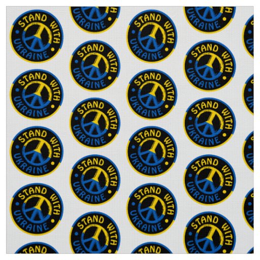 Ukraine Peace Symbol Stand With Ukraine Fabric