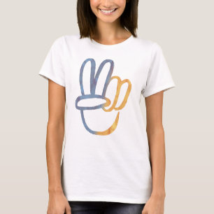 Ukraine - PEACE Symbol v-Sign Freedom anti-war T-Shirt