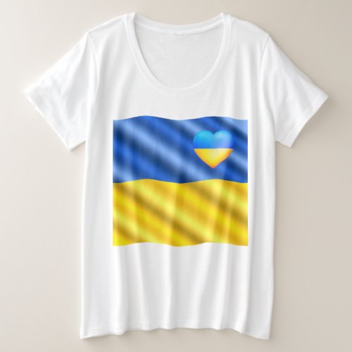 Ukraine _ Peace Ukrainian Flag Freedom Solidarity  Plus Size T_Shirt