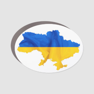 Ukraine - Peace - Ukrainian Flag - Freedom Support Car Magnet