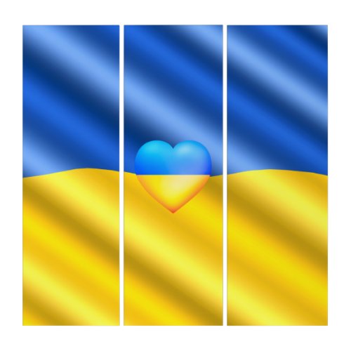 Ukraine _ Peace _ Ukrainian Flag _ Freedom  Triptych