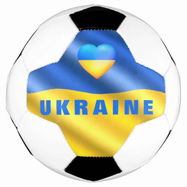Ukraine - Peace - Ukrainian Flag - Support Freedom Soccer Ball (Front)