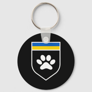 Ukraine Pet Awareness Flag Support Ukrainian pets Keychain