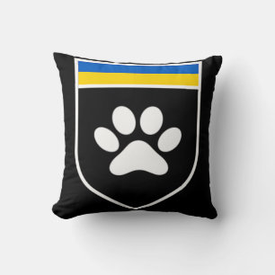 Ukraine Pet Awareness Flag Support Ukrainian pets Throw Pillow