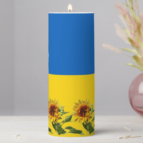 Ukraine Pillar Candle