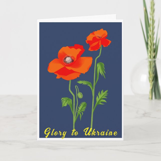 Ukraine "poppy flower" peace colorful announcement (Front)