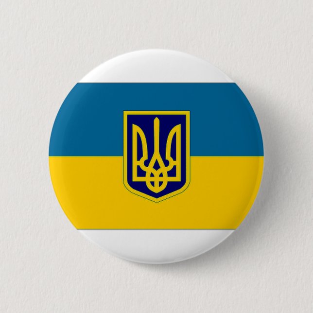 Ukraine President at sea Flag Button (Front)