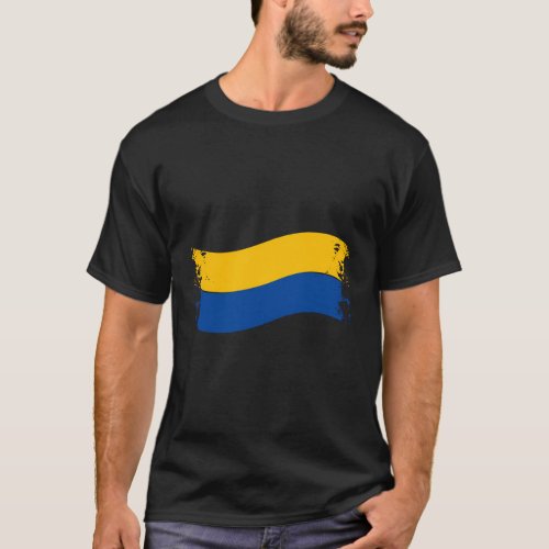 Ukraine Pride Style Retro_Feel Ukrainian Flag Colo T_Shirt