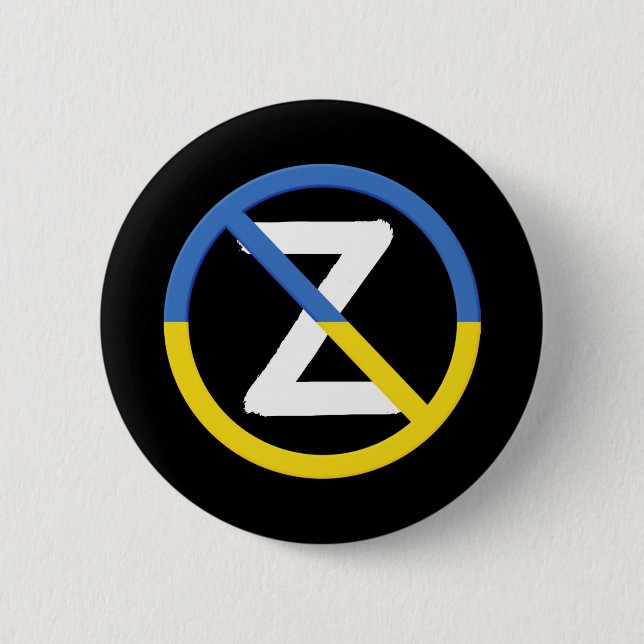 Ukraine Resistance Symbol I Stand With Ukraine Button (Front)