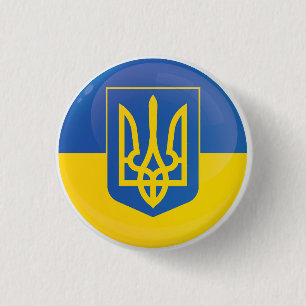 Ukraine Round Icon Flag Button