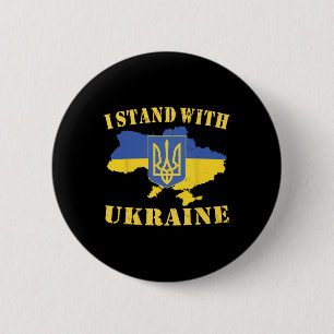 Ukraine Shirt I Stand With Ukraine Ukrainian Flag Button
