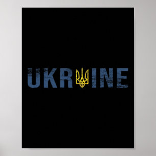 Ukraine Shirt Tryzub Trident Zelensky Military Emb Poster