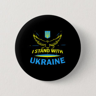 Ukraine Shirt Ukrainian Flag Pride I Stand With Uk Button