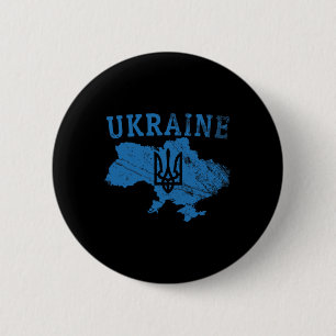 Ukraine Shirt Zelensky Ukrainian Tryzub Patriotic Button