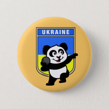 Ukraine Shot Put Panda Button by cuteunion at Zazzle