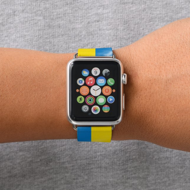 Ukraine silk flag apple watch band (In Situ)