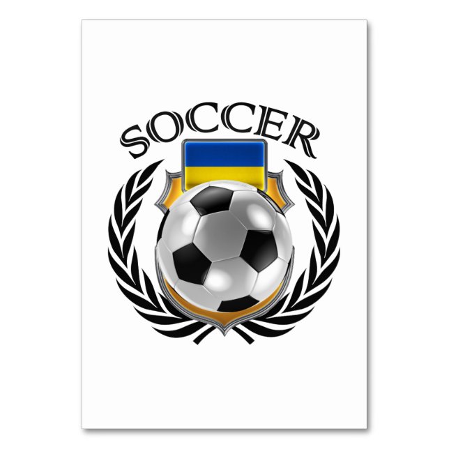 Ukraine Soccer 2016 Fan Gear Table Number (Back)