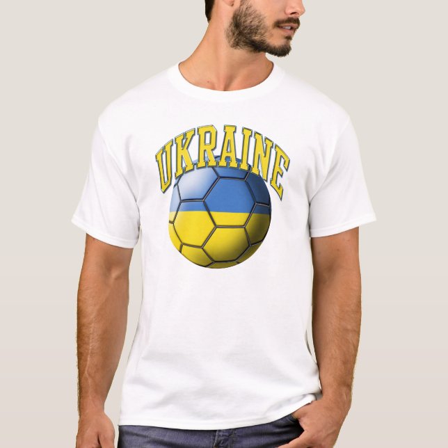 Ukraine Soccer Ball T-Shirt (Front)